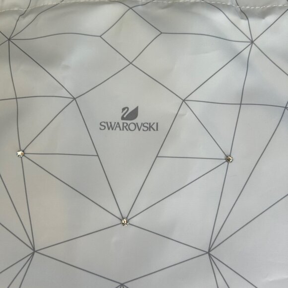 Swarovski Crystal White Drawstring Bag NWOT - Picture 2 of 6